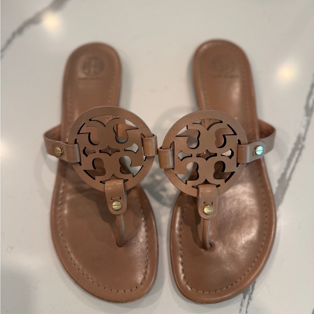 Tory Burch Brown Leather Sandals
